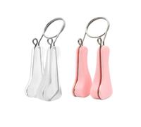 PENIKOKO 2pcs Nose Lifting Clip for Women Nose Up Shaper for Bridge Straightening and Droopy Tip Correction Comfortable Beauty Tool in White and Pink