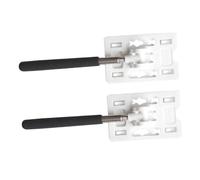 PENIKOKO 2pcs Parking Card Holder Sticks for Car White and Black Toll Tag Holders with Extendable Poles for Garage Parking and Automotive Use