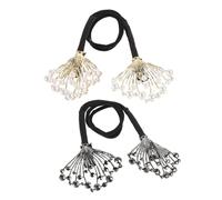 PENIKOKO 2pcs Pearl Hair Bun Maker Rhinestone Twist Bun Tool Styling Tools for Women for Wedding Events