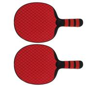 PENIKOKO 2pcs Penhold Table Tennis Racket Paddle Set with Non-slip Handle, Red Beginner Training Ping Pong Paddle for Home Practice and Outdoor Recreation