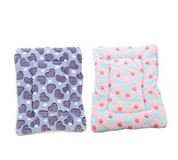 PENIKOKO 2pcs Pet Sleep Blanket Mat Soft Cotton Cushion Pads for Small Dogs Cats Thick Warm Mattress Bed for Indoor and Outdoor Use Washable Household Pet Pad Random Color