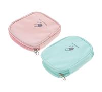 PENIKOKO 2pcs Portable Outdoor Medicine Bag Multi Purpose Travel Pouch for Supplies for Hiking Camping and Household Use Light Pink