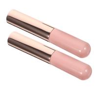 PENIKOKO 2pcs Portable Silicone Lip Applicator Brushes for Precise Lipstick and Concealer Application Soft Rounded Tips for Even Blending Compact Dustproof Design in Pink
