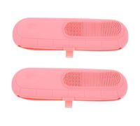PENIKOKO 2pcs Portable Silicone Makeup Brush Holder Travel Pouch Lightweight Cosmetic Organizer Bag for Women Multipurpose Toiletry Case Easy Access