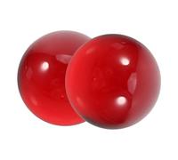 PENIKOKO 2pcs Red Glass Sphere Ornaments for Home Office Tabletop Decor Hand Exercise Balls Enhancing Finger Dexterity Stylish and Portable Indoor Decorative Gazing Balls