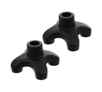 PENIKOKO 2pcs Replacement Quad Cane Tips Rubber Nonslip Self Standing Base for Walking Sticks Seniors Shock Absorption Four-Leg Support Antislip Stability Pads