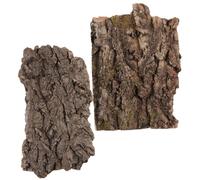 PENIKOKO 2pcs Reptile Climb Platform Bark Ornament for Terrarium Decor Natural Hiding Hut and Landscape for Lizard Gecko Amphibian Habitat Easy to Clean Decorative Pet Breeding Cage