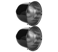 PENIKOKO 2pcs Reptile Heat Lamp Fixture Aluminum Dome Reflector Shade with Protective Anti-Scald Cage for Glass Terrariums Easy to Install Heat Lamp Holder for Reptiles and Pets