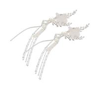 PENIKOKO 2pcs Retro Moon and Flower Hairpins with Tassels Metal Hair Sticks for Women Graceful Movement Traditional Chinese Festival Hair Accessories for Hanfu and Special Occasions