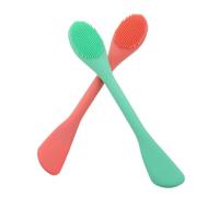 PENIKOKO 2pcs Silicone Face Washing Cleaner Brush Manual Dual Head Face Scrubber for Deep Cleansing and Massage Portable Lightweight Facial Brush to Remove Dirt Sebum Blackheads and Promote