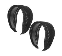 PENIKOKO 2pcs Slip Breathable Headband Wide Hair Band Large Lace Mesh Hair Hoop for Sport Head Wraps Women Girls