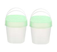 PENIKOKO 2pcs Small Outdoor Pet Cages for Hamsters and Reptiles Durable Food Grade Turtle Cases Lightweight Compact Carriers with Handle for Easy Travel and Storage