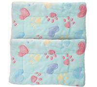 PENIKOKO 2pcs Small Pet Winter Warm Blanket Thick Coral Fleece Thermal Sleeping Pads for Hamsters Guinea Pigs Squirrels Soft Washable Cushion Mats Cozy Nest for Cold Weather