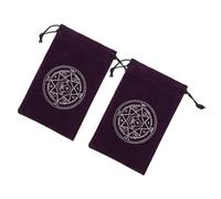 PENIKOKO 2pcs Tarot Card Drawstring Pouches Soft Velvet Storage Bags for Tarot Cards Jewelry Coins Accessories Portable Secure Closure