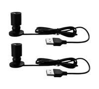 PENIKOKO 2Pcs USB Port Small Standing Spotlight Rotatable LED Cabinet Display Light for Jewelry Watches and Accessories Space Saving Household Spotlight for Dressers and Counters