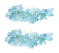 PENIKOKO 2pcs Vintage U Shaped Hairpins for Bridal Updos Lightweight Imitation Pearl Hair Sticks for Women Chinese Style Floral Bun Accessories for Weddings and Formal Events