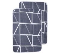 PENIKOKO 2PCS Washable Pet Pee Pads 80x120cm for Small Dogs and Kittens Breathable Waterproof Reusable Puppy Training Pads Geometric Pattern, Absorbent Dog Bed Mat for Home and Travel