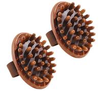 PENIKOKO 2pcs Wooden Meridian Massage Tool Reusable Handheld Body Scrubber for Meridian Stimulation Abdomen Leg Muscle Relaxation Portable Spa Massager
