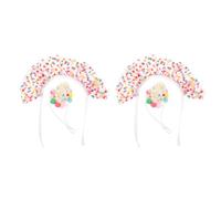 PENIKOKO 2Set Pet Birthday Costume Set with Lace Bandana and Hat Lightweight Comfortable Party Accessories for Cats and Small Dogs Reusable Puppy Princess Outfit for Celebrations