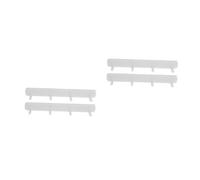 PENIKOKO 2sets Adhesive Wall Hanging Hooks with Sliding Rail Sturdy Under Cabinet Storage Rack for Kitchen Bathroom Refrigerator and Wardrobe Space Saving Organizer for Coats Towels 2pcs*2