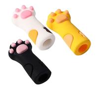 PENIKOKO 3 pcs Cat Paw Silicone Nail Scissors Covers Protective Cuticle Nipper Cases Manicure Tool Guards Random White Black Yellow Colors Random Color