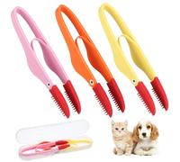 PENIKOKO 3 Pcs Pet Tear Marks Brush with Storage Box Eye Cleaner for Dogs and Bunny Comfortable Non-slip Handle Reusable Pet Eye Discharge Remover