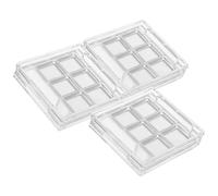 PENIKOKO 3 Sets Transparent Eyeshadow Tray with Brush Slot Empty Palette for Hygienic Makeup Storage and Efficient Color Selection Creative Layout for DIY Lipstick and Eye Shadow Pallete