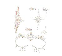 PENIKOKO 3 Sheets Dark Face Patch Luminous Face for Boys and Girls for Edm Party and Halloween Night Decoration