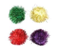 PENIKOKO 30PCS Glitter Colorful Interactive Cat Balls for Dogs Cats Small Animals Elasticity Kitten Balls to Strengthen and Prevent Scratching Random Mixed Colors Random Color