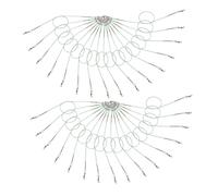 PENIKOKO 30pcs Heavy Duty Steel Fishing Leader Line with Swivel Snap Bite Wire Trace for Saltwater Anglers Wear Resistant Rigging Gear for Bait Lure and Hook Connection