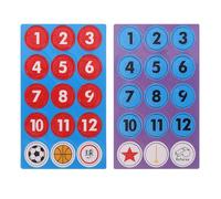 PENIKOKO 30pcs Magnetic Coaching Board Pieces for Football Basketball, Small Numbered Magnets, Replacement Sports Board Markers for Soccer and Basketball Strategy
