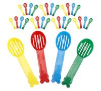 PENIKOKO 32Pcs Small Animal Cage Cleaning Tool Hamster Sand Scoop Set Sifter Mini Litter Shovel for Hedgehogs Chinchillas Reptiles, Multi-Color Pet Poop Scooper for Bedding Maintenance