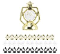 PENIKOKO 36pcs Mini Horse Lanterns Xmas Desktop Ornament Set, Black White Gold Small Decorative Xmas Lamp Decor for Doll House and Miniature Holiday Decorations