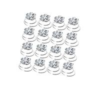 PENIKOKO 36pcs Mini Spiral Rhinestone Hair Clips for Women Flexible Hair Pins for DIY Bun Styling White Ab Crystal Design Secure Hold Release