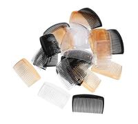 PENIKOKO 36pcs Multi Tooth Side Hair Combs for DIY Hair Accessories Stable Grip French Style Combs with White Black Transparent