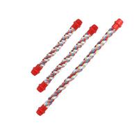 PENIKOKO 3pcs Bendable Cotton Rope Bird Perches Soft Parrot Stand Poles for Cage Climbing Chewing Comfortable Grip Platforms for Parakeets Budgies Cockatiels Easy Clean Perch