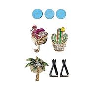 PENIKOKO 3pcs Car Air Freshener Clips Flamingo Cactus Coconut Tree Easy to Install Car Vent Accessories for Women Unique Design to Elevate Your Interior Decor