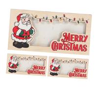 PENIKOKO 3pcs Christmas Money Holder Wood Cash Organizer Card Holder for Xmas Party Favors Multipurpose Wooden Wallet for Cash Business Cards Photos Gift