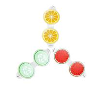 PENIKOKO 3pcs Cooling Ice Eye Masks for Summer Use Pvc Material Fruit Pattern Design Portable Eye Caring Tool for Friends and Families