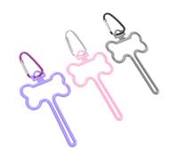 PENIKOKO 3Pcs Dog Poop Bag Holder Clips Waste Carrier Lightweight Portable for Walking Dogs Hands and Secure Fixing in Pink Purple Gray