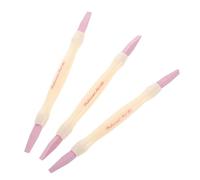 PENIKOKO 3pcs Double-ended Pumice Stone Nail File Cuticle Remover Tool for Professional Nail Care and Polishing Portable Buffing Pen for Home and Beauty Salon Use