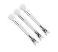 PENIKOKO 3pcs Dual Ended Makeup Brush Set Lip Liner Foundation Angled Eyebrow Concealer Eye Shadow Brush Nose Contour for Women Portable and Convenient