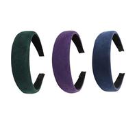 PENIKOKO 3Pcs Fabric Hairbands for Women Wide Elastic Broadside Headwear Durable Comfortable Female Headdress for Bad Hair Days Sports Travel and More