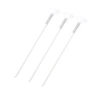 PENIKOKO 3pcs Fan Shape Mask Brush for Diy Skin Care Comfortable Long Handle Applicator for Even Facial Mask Application Home and Professional Use