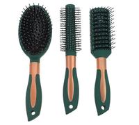 PENIKOKO 3pcs Hair Styling Comb Set for Curly Hair with Painless Massage Bristles Curved Vented Comb Paddle Brush and Detangling Tool for Scalp Care