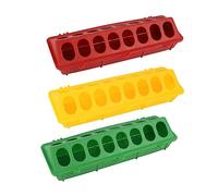 PENIKOKO 3pcs Hanging Food Feeder for Pigeon Quail No Waste Design Multi-slot Chicken Feeder Trough Easy Refill for Birds Random Color