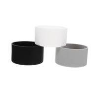 PENIKOKO 3pcs Heat Insulated Silicone Bottle Covers for Glass Spray Bottles Protective Smooth Sleeve in Black Gray White Base Sleeve for Hot Drink Cup Protection