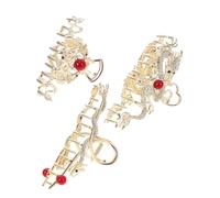 PENIKOKO 3pcs Metal Chinese Dragon Hair Claw Clips with Rhinestones Sturdy Vintage Styling Jaw Clips for Thick Hair Elegant Asian-inspired Accessories for Women S Spring Festival and Formal