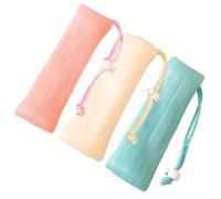 PENIKOKO 3pcs Multi-layer Mesh Shower Soap Bags for Foaming and Saving Soap Bars Portable Lightweight with Secure Lock for Bathing and Travel Toiletries Storage