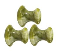 PENIKOKO 3pcs Mushroom Shaped Face Jade Massager Stones, Facial Gua Sha Massage Tools for Meridian Therapy, Green Aventurine Beauty Massage Accessories for Home Spa and Relaxation